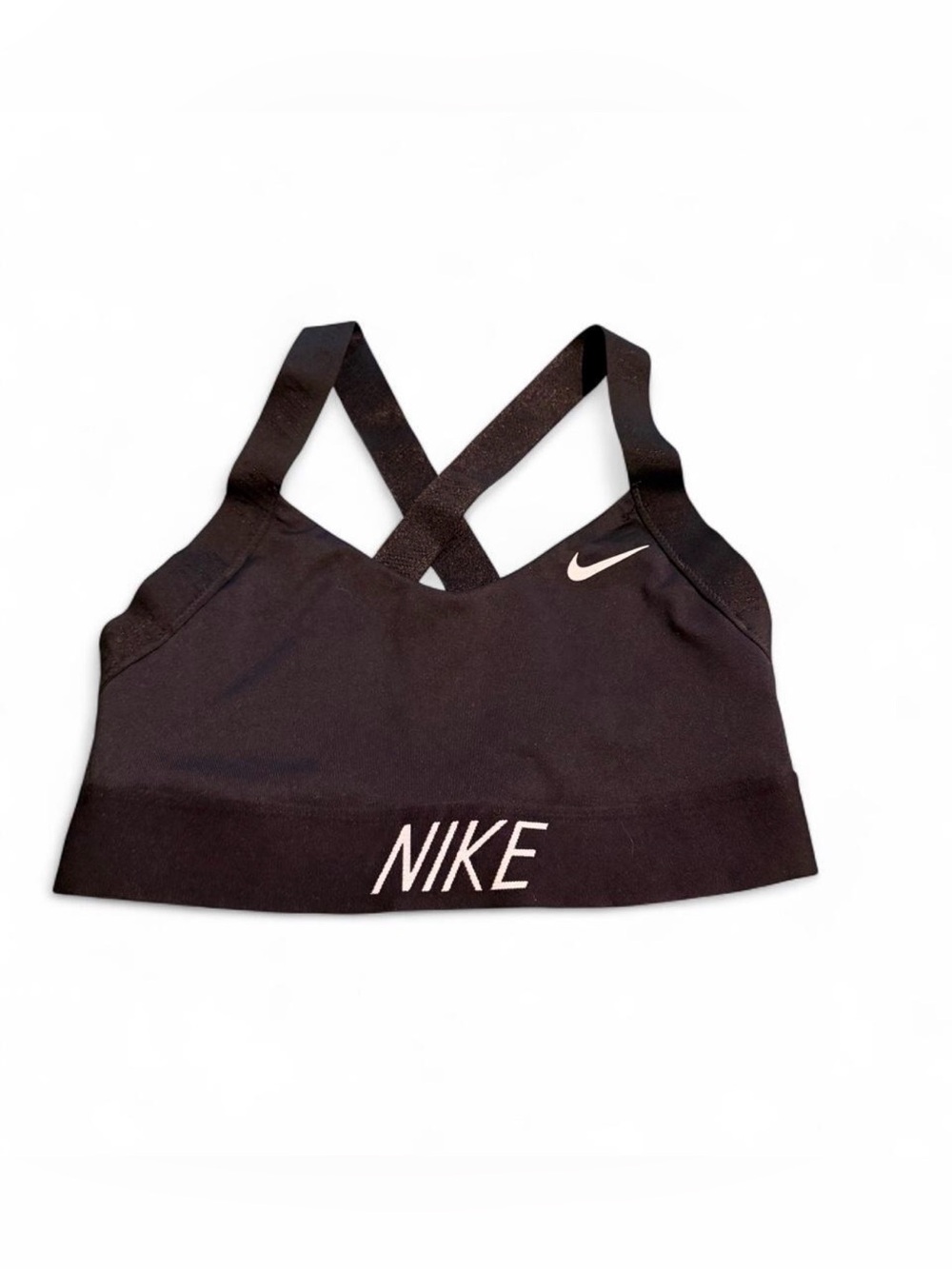 Nike Black Cross-Back Crop Sports Bra